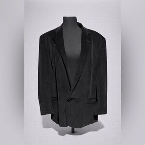 Men's Covington Black Corduroy Blazer Jacket Men’s Size 50R Classic Fit